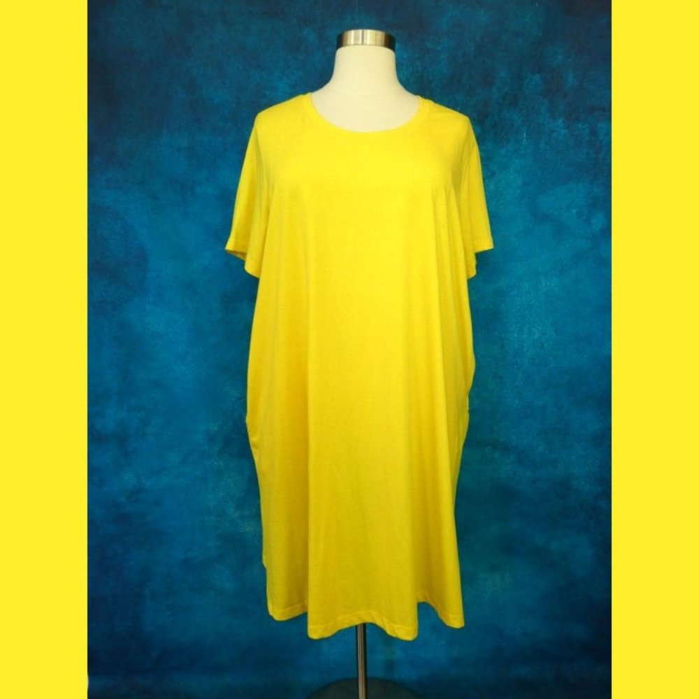 Woman Within Yellow Tee Dress 2X